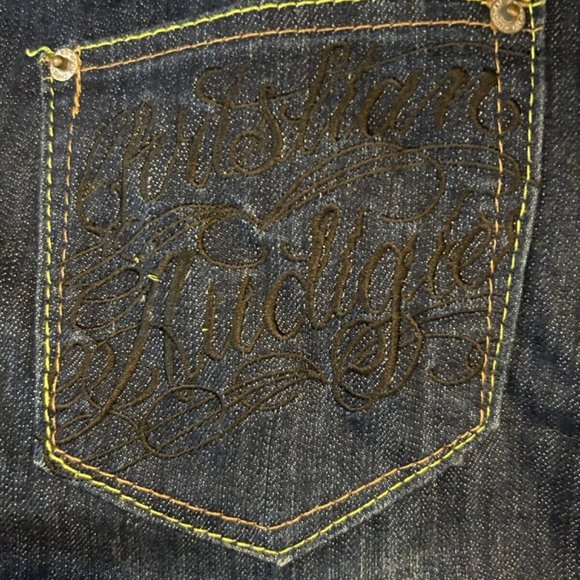 Y2K Ed Hardy by Christian Audigier Mens Size 31x34 Japan Tiger Embroidered Jeans - Picture 7 of 7